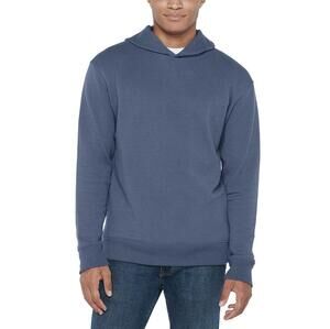 GAP Men's Textured Pullover Hoodie Size XL In Blue